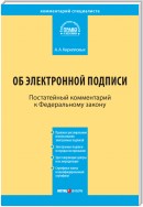 Комментарий к Федеральному закону «Об электронной подписи» (постатейный)