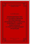 Законодательство о государственном регулировании производства и оборота этилового спирта, алкогольной и спиртосодержащей продукции