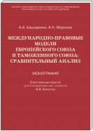 Международно-правовые модели Европейского Союза и Таможенного союза: сравнительный анализ