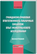 Гражданско-правовая ответственность публичных субъектов: опыт межотраслевого исследования