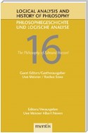 Logical Analysis and History of Philosophy / Philosophiegeschichte und logische Analyse / : The Philosophy of Edmund Husserl
