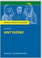 Antigone von Sophokles. Textanalyse und Interpretation mit ausführlicher Inhaltsangabe und Abituraufgaben mit Lösungen.