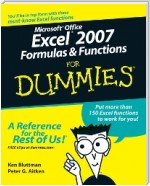 Microsoft Office Excel 2007 Formulas and Functions For Dummies