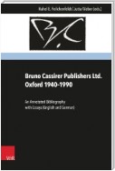 Bruno Cassirer Publishers Ltd. Oxford 1940–1990