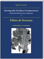 Filisto di Siracusa. Testimonianze e Frammenti