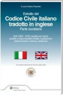 Estratto del codice civile italiano tradotto in inglese - Parte societaria