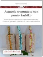 Astuccio trapuntato con punto Sashiko