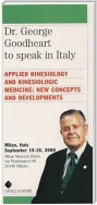 Dr. George Goodheart to speak in Italy