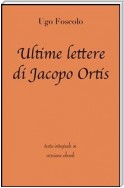 Ultime lettere di Jacopo Ortis di Ugo Foscolo in ebook