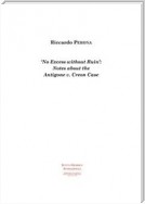 'No Excess without Ruin': Notes about the Antigone v. Creon Case