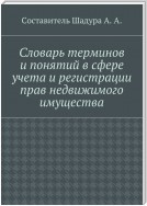 Словарь терминов и понятий в сфере учета и регистрации прав недвижимого имущества