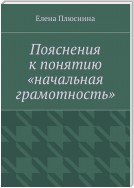 Пояснения к понятию «начальная грамотность»