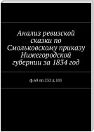 Анализ ревизской сказки по Смольковскому приказу Нижегородской губернии за 1811 год. ф.60 оп.232 д.101