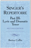 The Singer's Repertoire, Part III