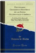 Diccionario Geográfico-Histórico de las Indias Occidentales ó América