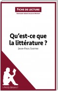 Qu'est-ce que la littérature? de Jean-Paul Sartre (Fiche de lecture)