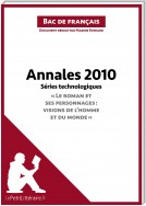 Annales 2010 Séries technologiques "Le roman et ses personnages : visions de l'homme et du monde" (Bac de français)