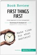 Book Review: First Things First by Stephen R. Covey