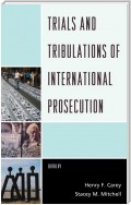 Trials and Tribulations of International Prosecution