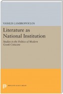 Literature as National Institution