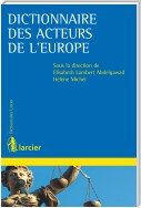 Dictionnaire des acteurs de l'Europe
