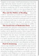 Play and the Politics of Reading