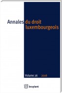 Annales du droit luxembourgeois – Volume 26 – 2016