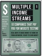Multiple Income Streams (1) - 10 Companies That Pay You For Website Testing