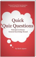 Quick Quiz Questions: Pub Quiz At Home