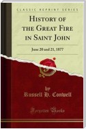 History of the Great Fire in Saint John