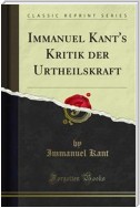 Immanuel Kant's Kritik der Urtheilskraft