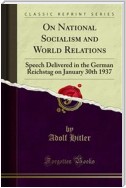 On National Socialism and World Relations