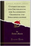 Untersuchungen zur Grundlegung der Allgemeinen Grammatik und Sprachphilosophie