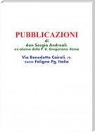 Pubblicazioni di don Sergio Andreoli, ex-alunno della P. U. Gregoriana, Roma