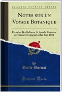 Notes sur un Voyage Botanique