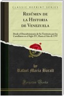 Resúmen de la Historia de Venezuela