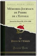 Mémoires-Journaux de Pierre de l'Estoile