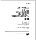 Annuaire de la Commission du Droit International 1981, Vol.I