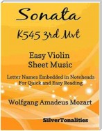 Sonata K545 Third Movement Easy Violin Sheet Music