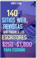 140 Sitios web, Revistas, que Pagan a los Escritores $250 - $1,800 Para Escribir