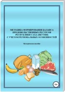 Методика формирования баланса продовольственных ресурсов Республики Саха (Якутия) с учетом региональных особенностей