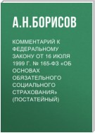 Комментарий к Федеральному закону от 16 июля 1999 г. № 165-ФЗ «Об основах обязательного социального страхования» (постатейный)