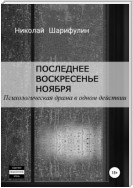 Последнее воскресенье ноября. Психологическая драма в одном действии