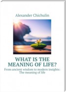 What is the meaning of life? From ancient wisdom to modern insights: The meaning of life