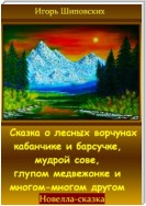 Сказка о лесных ворчунах кабанчике и барсучке, мудрой сове, глупом медвежонке и многом-многом другом