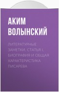 Литературные заметки. Статья I. Биография и общая характеристика Писарева