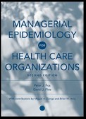 Managerial Epidemiology for Health Care Organizations