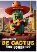 Guitarrista de Cactus con Sombrero